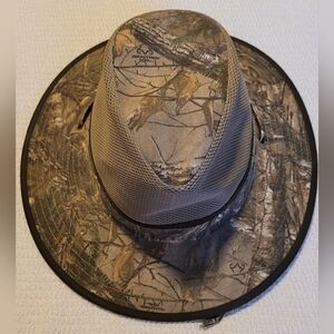 Camo Outdoor Hat with Mesh Panel